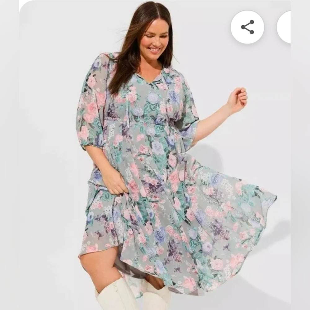 Torrid Floral - Spring Dress - NWT - Picture 5 of 5